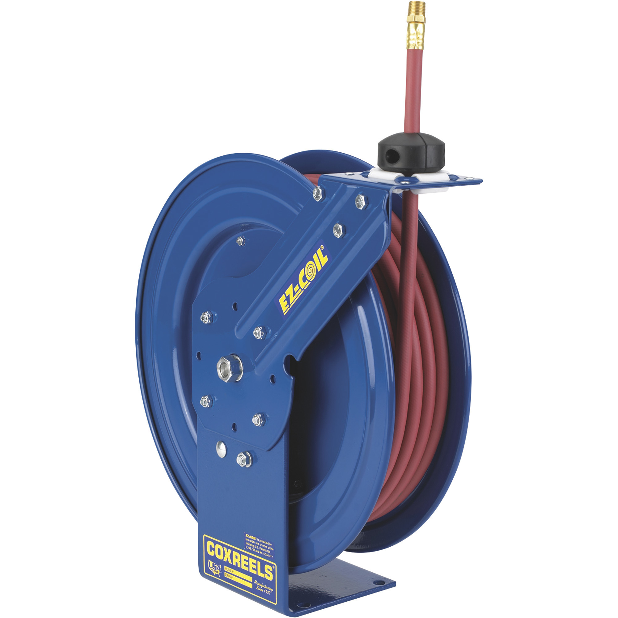 Coxreels Air Hose Reel With Hose, 3/8in. x 50ft. Hose, Max. 300 PSI, Model# EZ-P-LP-350